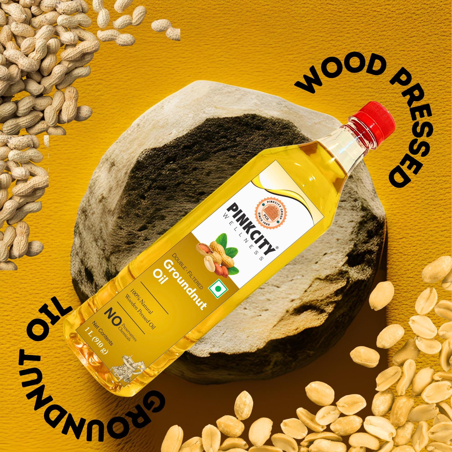 PINKCITY Pinkcity Wellness Wooden Cold Pressed Groundnut Oil