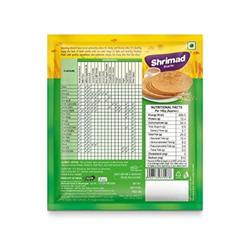 SHRIMAD SHRIMAD Punjabi Khakhra Crispy Roasted Diet-Friendly Ready to Eat Gujarati Snack Round Whole Wheat made with 100% Natural Ingredients
