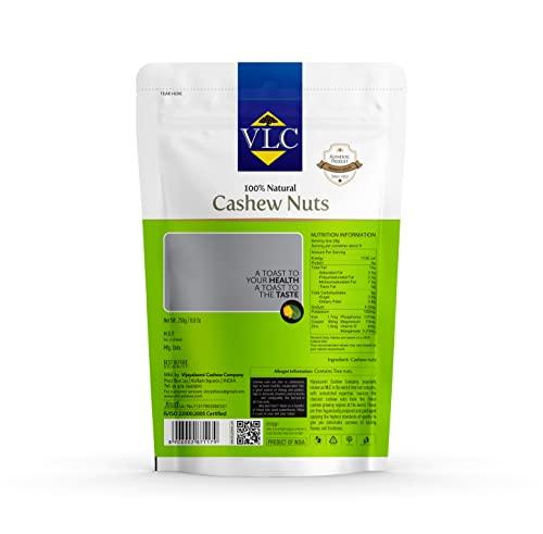VLC Natural Unroasted Premium Large Size Cashews W240 Grade 250gms