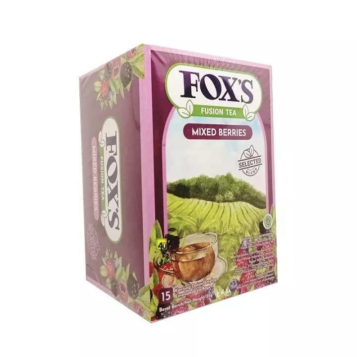 Generic Fox's Fusion Tea Mixed Berries Flavoured Black Tea 15 Envelopes Tea Bags 25g (Imported)