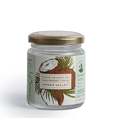 Green Valley Green Valley Virgin Coconut Oil 100% Pure, Natural And Cold Pressed (200ml Glass jar)