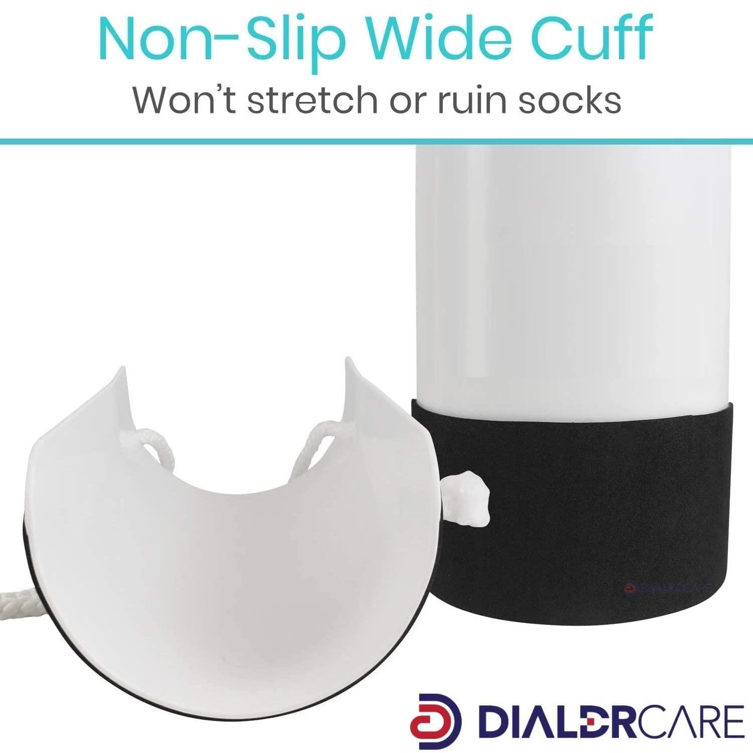 DIALDRCARE DIALDRCARE Sock Slider - The Easy on, Easy off Sock Aid Kit | Sock Aid Tool for Elderly, Disabled, Pregnant, Diabetics - Pulling Assist Device - Socks Helper (WHITE)
