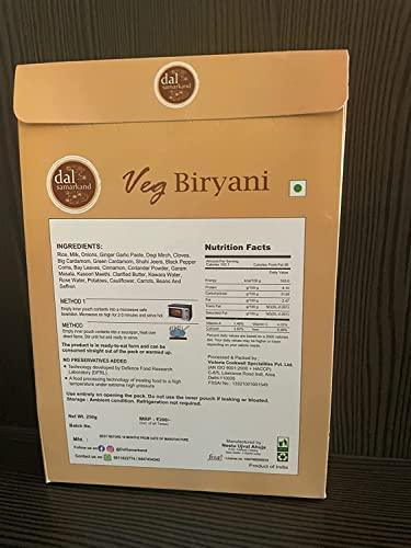 DAL SAMARKAND DAL SAMARKAND Veg Biryani - Ready to Eat | Instant Food | Pure Veg | Microwaveable | Veg Biryani Pack Of 3 (250 Gm)