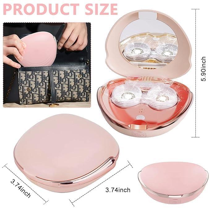 DREWIT STAR DREWIT STARMV5 Contact Lens Cleaner Machine, Portable Ultrasonic Contact Lens Cleaner with USB Charger, Fit Disposal Soft Lens, Colored Contact Lens, RGP Lens and OK Lens