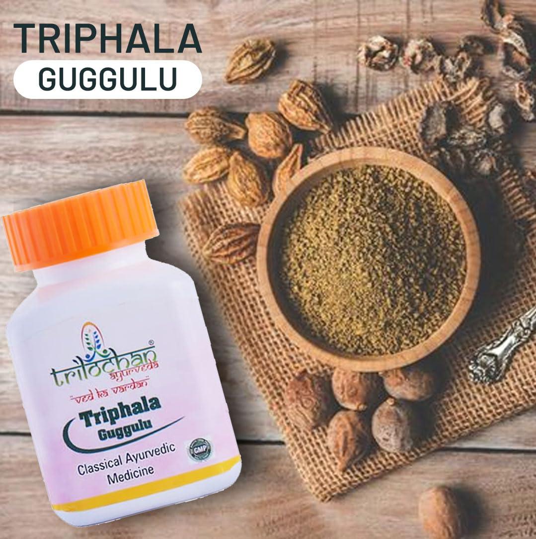 trilochan Trilochan Triphala Guggulu Tablets Best Ayurvedic Treatment Good for Healthy Digestion | 100% Helps to Relief Acidity, Constipation & Piles Ayurvedic Medicine | Increase Appetite Booster