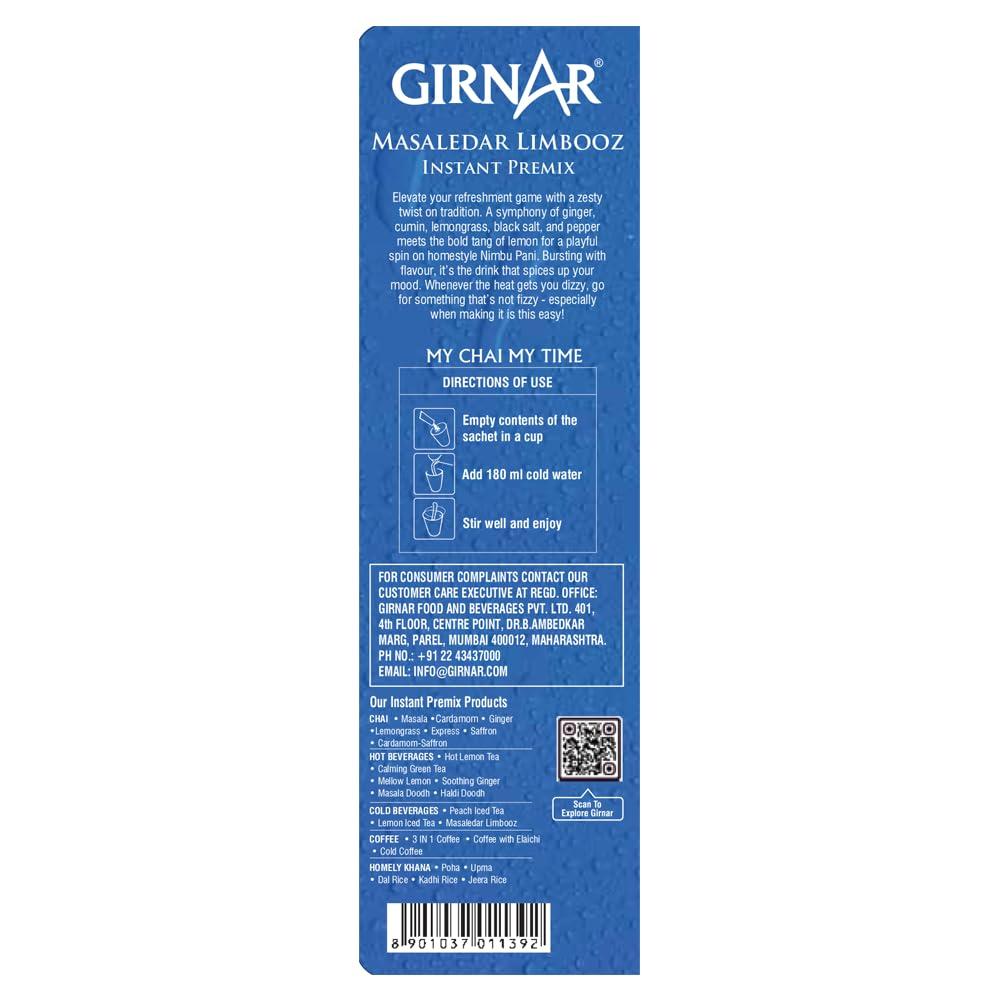 Girnar Girnar Masaledar Limbooz, Lemongrass, Cumin, Ginger, Instant (10 Sachets)