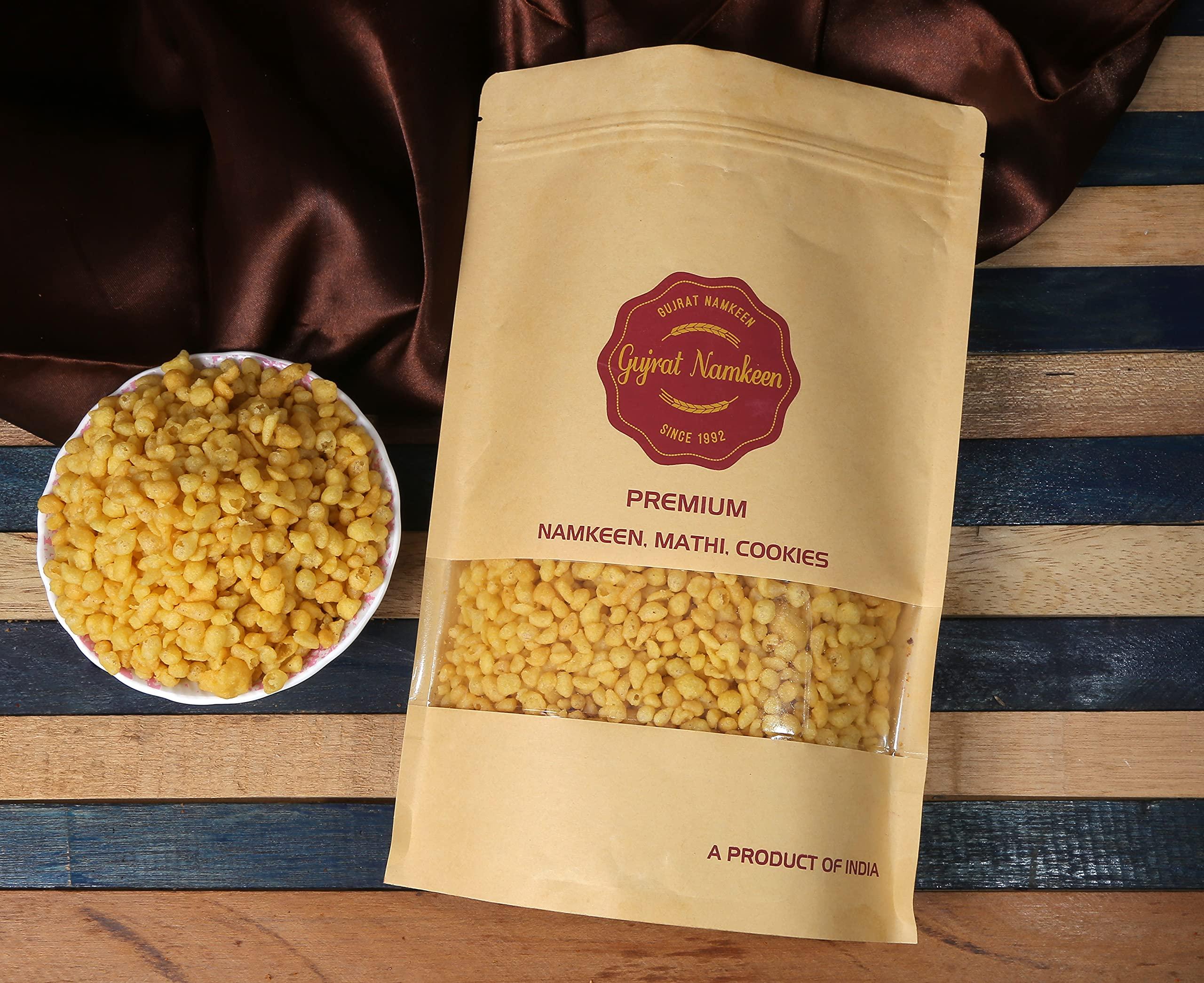 Gujrat Namkeen Gujarat Namkeen Hand Made Gujarati Plain Boondi Pure Vegetarian Snacks (400 Gram)|| Indian Snacks || Homemade and Ready to Eat, Spicy Namkeen,(400 gram)