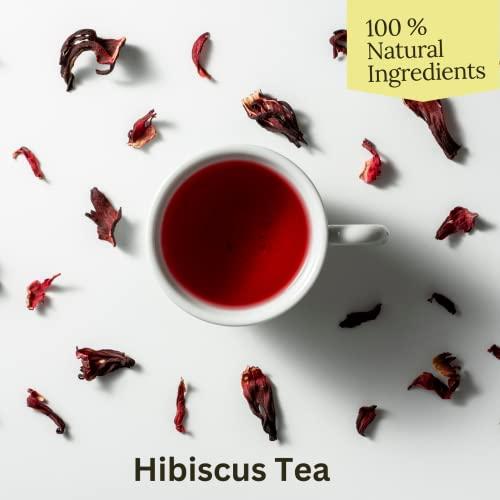 ZYANNA Zyanna Hibiscus Tea - Natural Dried Hibiscus Flower (50Cups) - Pure Floral Herbal Loose Tea, Caffeine Free,And Rich In Antioxidants And Boosts Immunity - (Hibiscus, 100gm)