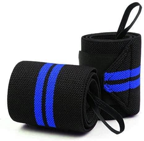 SIDHMART Wrist Band Support 1 Pair with Thump Loop Strap for Gym Power Lifting Heavy Workout Wrist Supporter Both Hand Gym Accessories for Men & Women