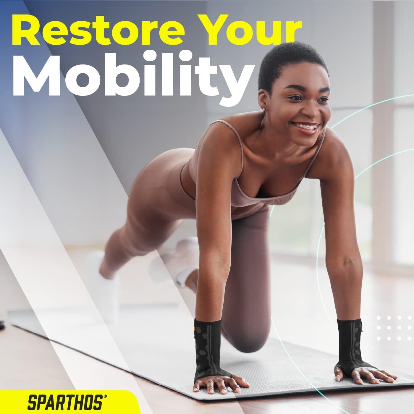 Sparthos Sparthos Wrist Support Sleeves (Pair) Medical Compression for Carpal Tunnel and Wrist Pain Relief Wrist Brace for Men and Women Made from Innovative Breathable Elastic Blend