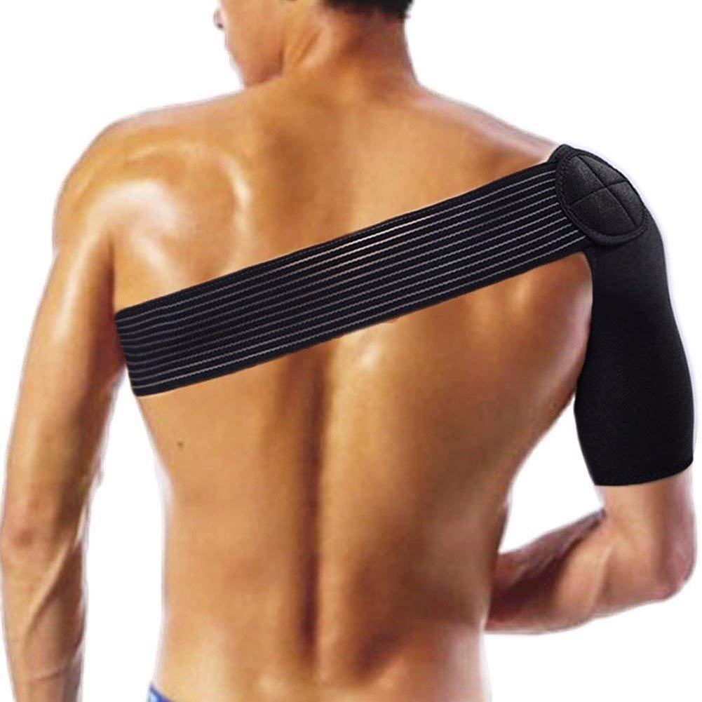 IRIS IRIS Compression Shoulder Brace Shoulder Support Strap Light Weight and Adjustable for Rotator Cuff Injury Prevention and Recovery- One Size, Left & Right