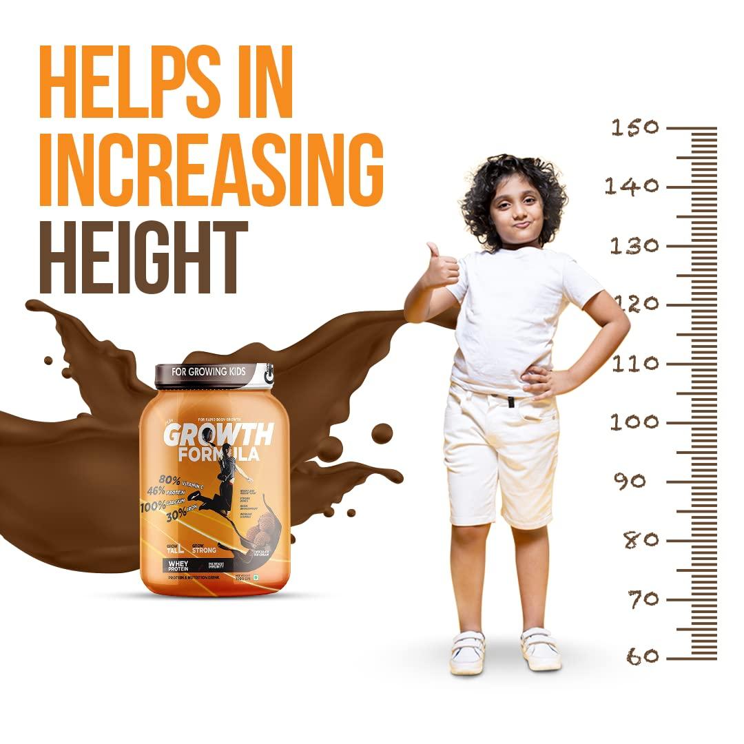 MIKIS GROWTH FORMULA Mikis Growth Formula for Growing Kids (8-14 Years) | Nutritional Drink for Healthy Growth and Development | Delicious Flavor for Active Kids - Chocolate Ice-Cream Flavor, 1000g With Shaker