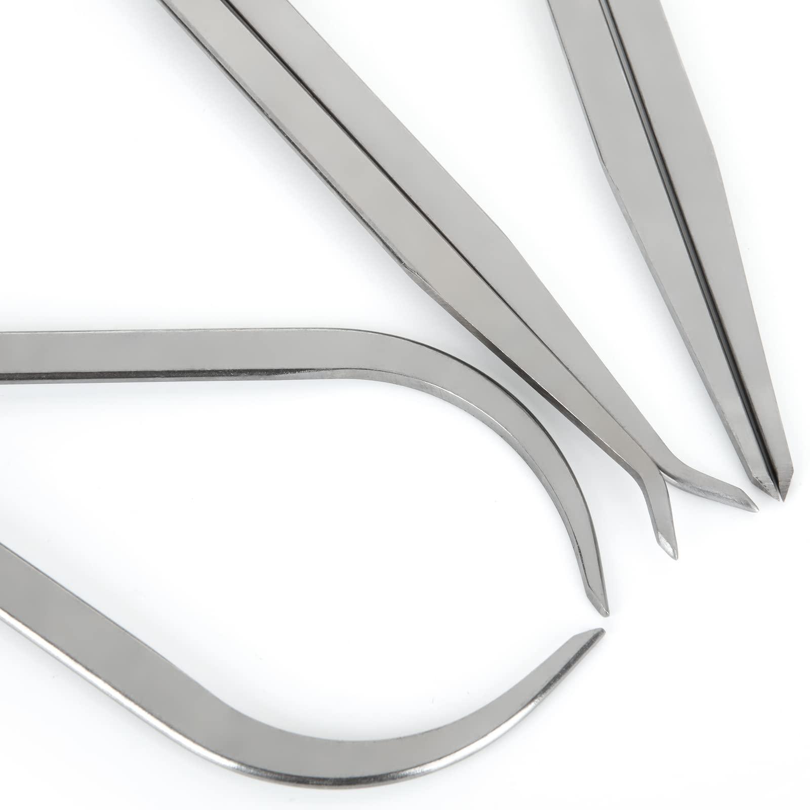 DAJAVE DAJAVE 3 Piece Spring Caliper / Divider Set, 8 inches Inside Spring Outside Divider Caliper Set, Calipers Measuring Tool for Wood Turning Lathe Projects, 8 to 10.9 Inches