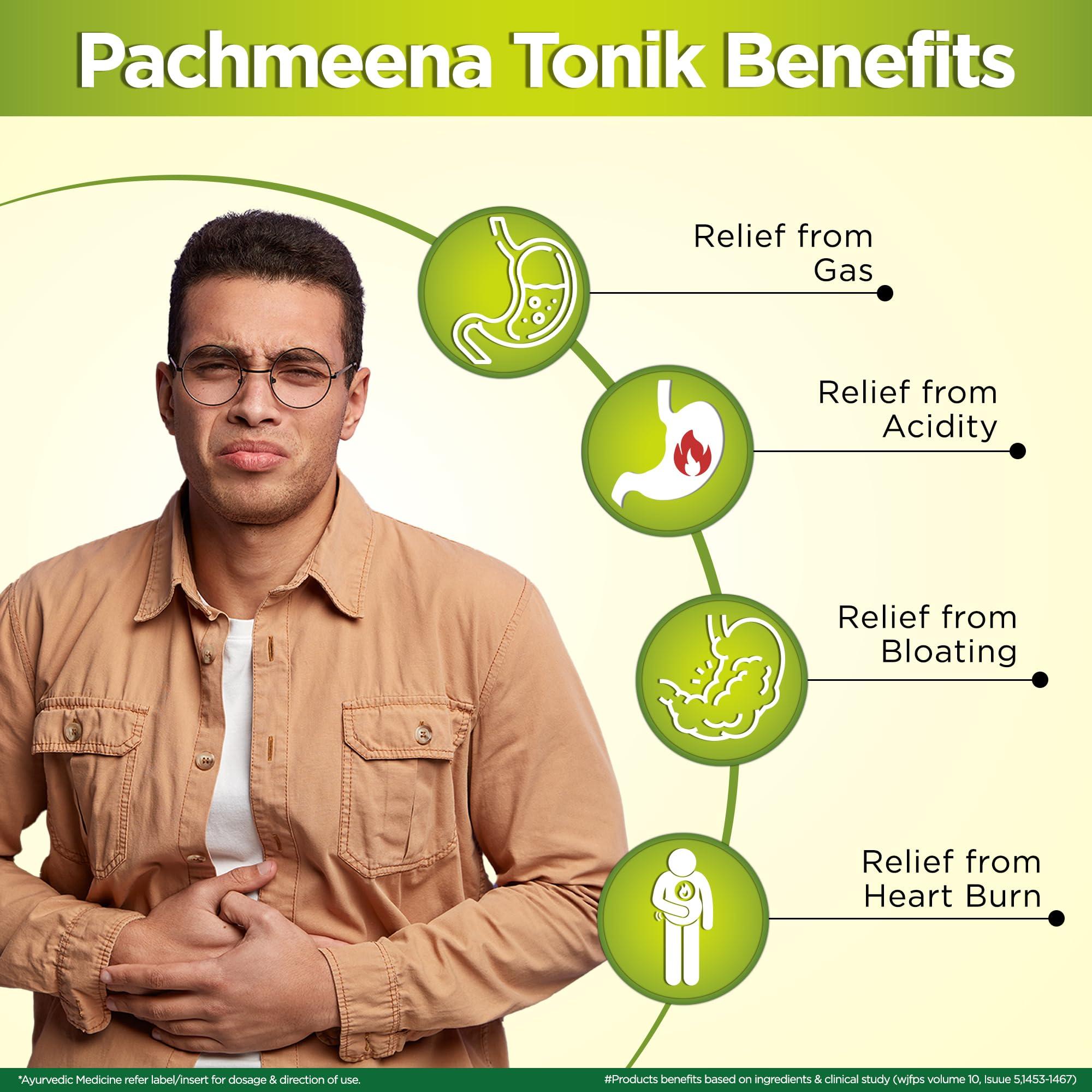 Multani Multani Pachmeena Tonik Digestive Syrup |Ayurvedic Products For Better Digestion | Relief From Gas, Bloating, Abdominal Discomfort | Improves Appetite 100% Natural & Ayurvedic | 300 Ml