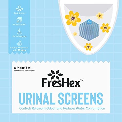 FresHex FresHex Fragrant Urinal Screen Hexapack with 3 Pieces of Arabic Oudh and 3 pieces of Ocean Breeze
