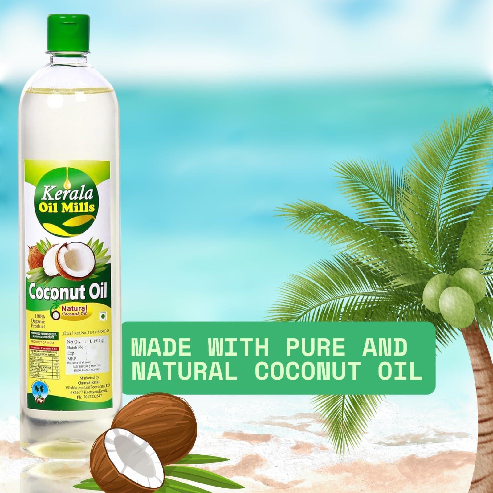 Kerala Oil Mills Kerala Oil Mills Coconut Oil [Cooking & Hair Oil] 100% Natural 1000 ml