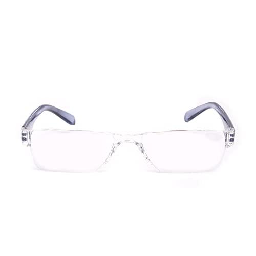 IMPLICIT IMPLICIT Rimless Reading Glasses for Men & Women (+3.00, Grey)