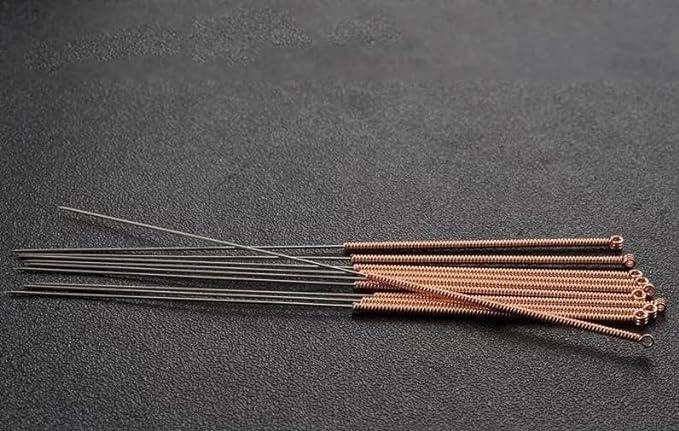 Generic Tony Brand Acupunture needlesAcupunture Copper Handle Needles for Single use 200 pc (0.25X13 mm (0.5 cun)) [ Pack of 2 ] [ Total Needles 400 ]