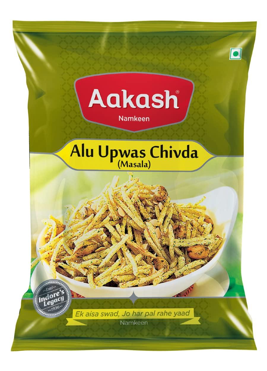Aakash Namkeen Aakash Namkeen Special Upwas / Farali Combo I Pack of 2 | 200 Gm Each | Farali Chivda, Aloo Upwas Chivda | Crispy & Crunchy Ready-to-Eat | Indore's Finest Namkeen