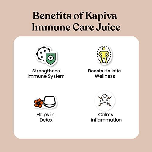 Kapiva Kapiva Immune Care Juice (2L) | 11 Immune-booster herbs in 1 Ayurvedic Juice including Amla, Neem, Ashwagandha and More | Pure and Natural - Super Saver Pack of 2