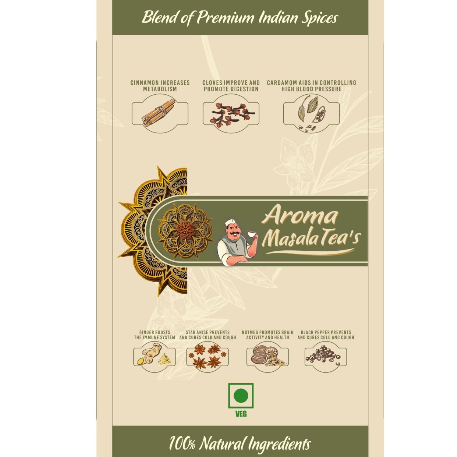 Aroma Tea\'s Aroma Tea\'s Masala Tea & Masala Chai Patti Loose Leaf,1Kg Masala Ti| Masala Chayi | Masala Chayi | Fresh Loose Leaf Kadak Chai Tea