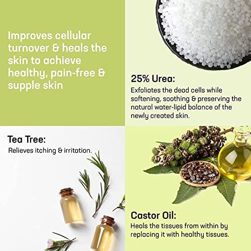 AZANI Azani Callus Relief Foot Cream - 100g | 25% Urea, Castor & Tea Tree Oil | Callus & Corns remover, Deeply moisturizes extreme Dry Rough Feet, Cracked heel | Exfoliates Dead skin| Women & Men