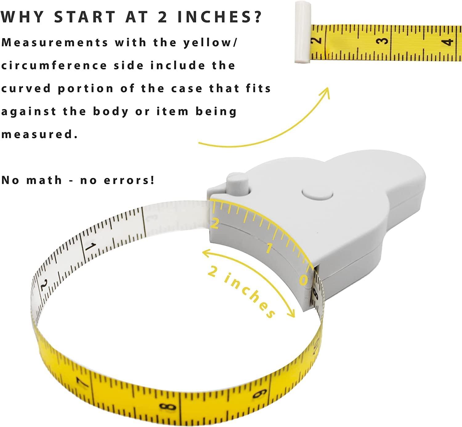 Cassarina CASSARIN™ Automatic Telescopic Tape Measure, Perfect Body Self Tightening Measuring Ruler, Retractable Double Scales Rulers, Waist Ergonomic Design Fitness For Bust Fat Thigh