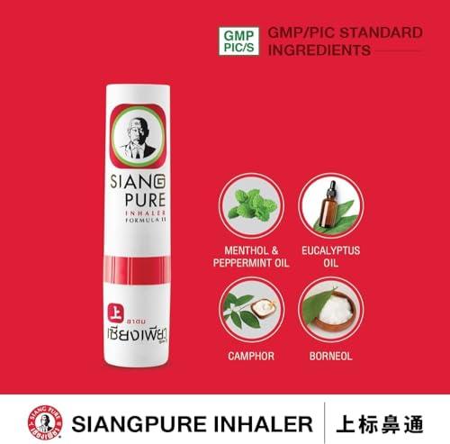 MISTYCDEP SIANG PURE Nasal Relief Inhaler | 2 in 1 Inhaler | Refreshing And Aroma Oil Stick For Relief Of Nasal Congestion And Vertigo | Product Of Thailand (3 pcs)