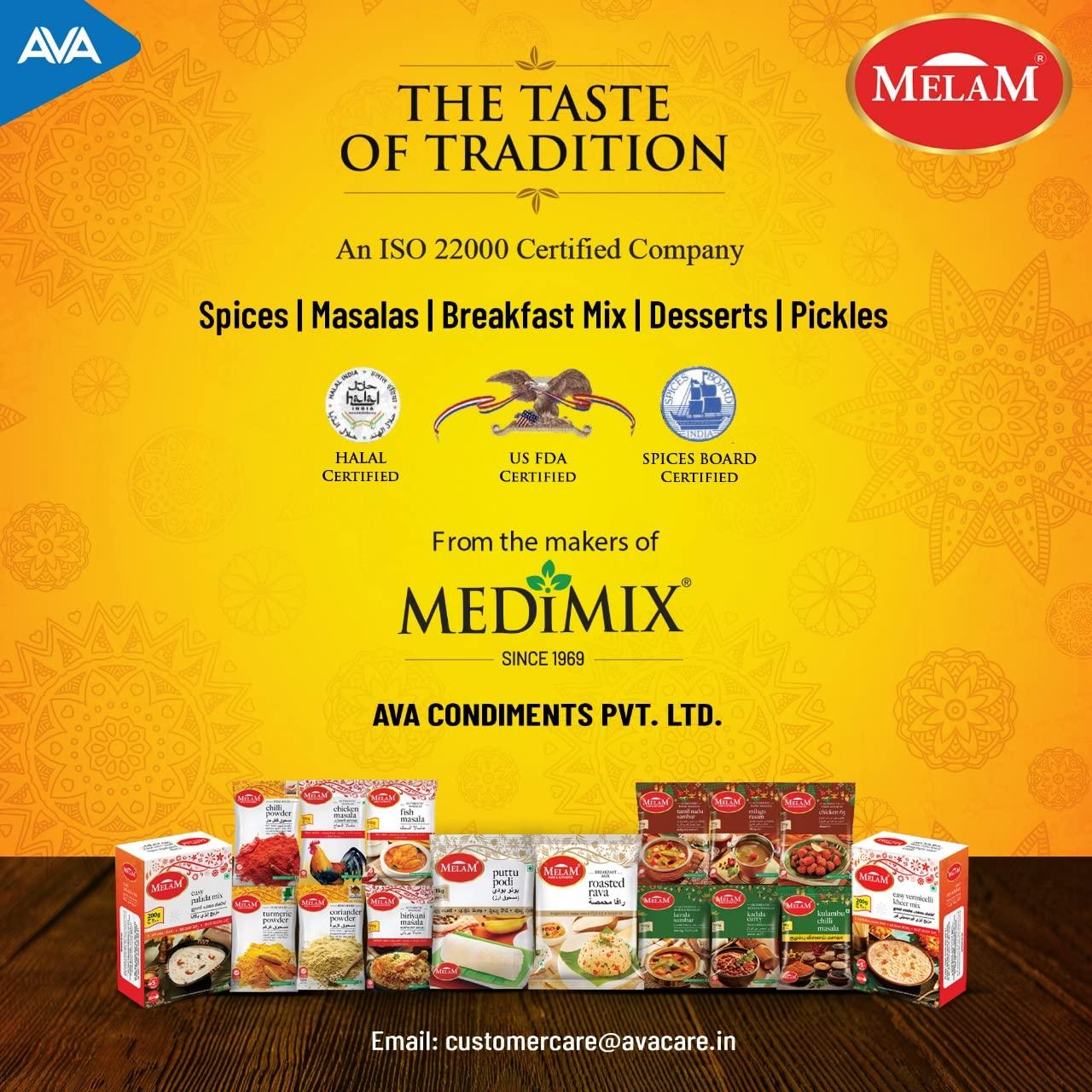 MELAM PURE AND AUTHENTIC MELAM Breakfast Combo - Pack of White Puttu Podi - 500g & Mutton Masala - 100g
