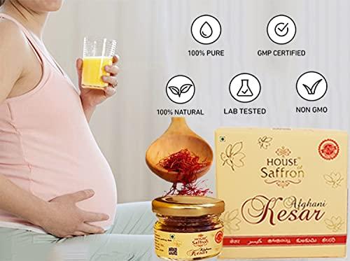 House of Saffron House of Saffron Afghani Saffron Kesar Grade A1++ Natural Untouched Negin ISO Kesar Threads (1Gram - 1 Pack of 1gram)