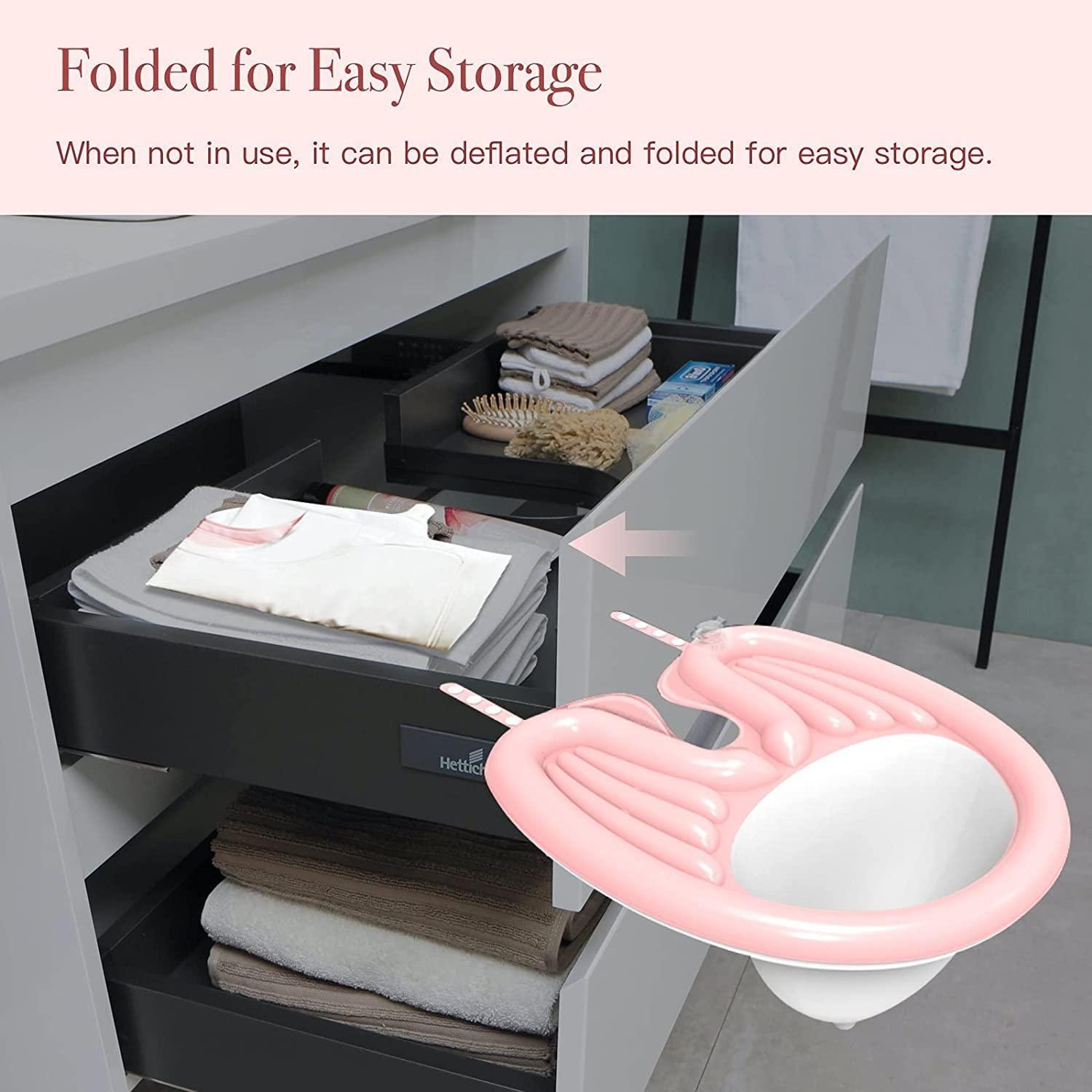 Ostin Ostin Home Shampoo Basin and Trays, Hair Washing Tray-Medical Shampoo Basin with Drain Wash Tube for The Disabled, Pregnant Women, Wash While in Wheelchair Or Chair