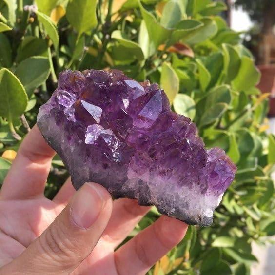 Divinity Crystals Amethyst Cluster Geode Original AAA Grade Brazilian Raw Crystal Stone For Healing and Meditation (228 Grams)