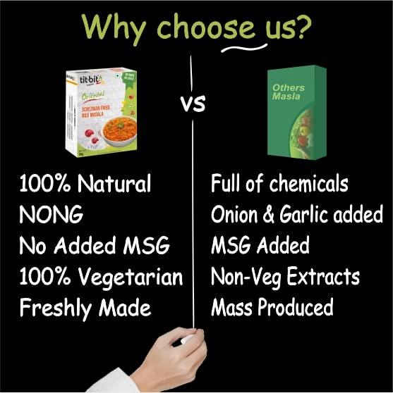 Tit-Bit Tit-Bit - Fried Rice Masala | Schezwan Fried Rice Masala Powder | Fried Rice Mix | Fried rice masala powder Pack of 5-250gm