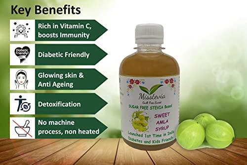 MISSTEVIA GUILT FREE SWEET Misstevia Combo Pack of Sugar Free Sweet AMLA JUICE/SYRUP & Spicy and Sweet Amla Goli