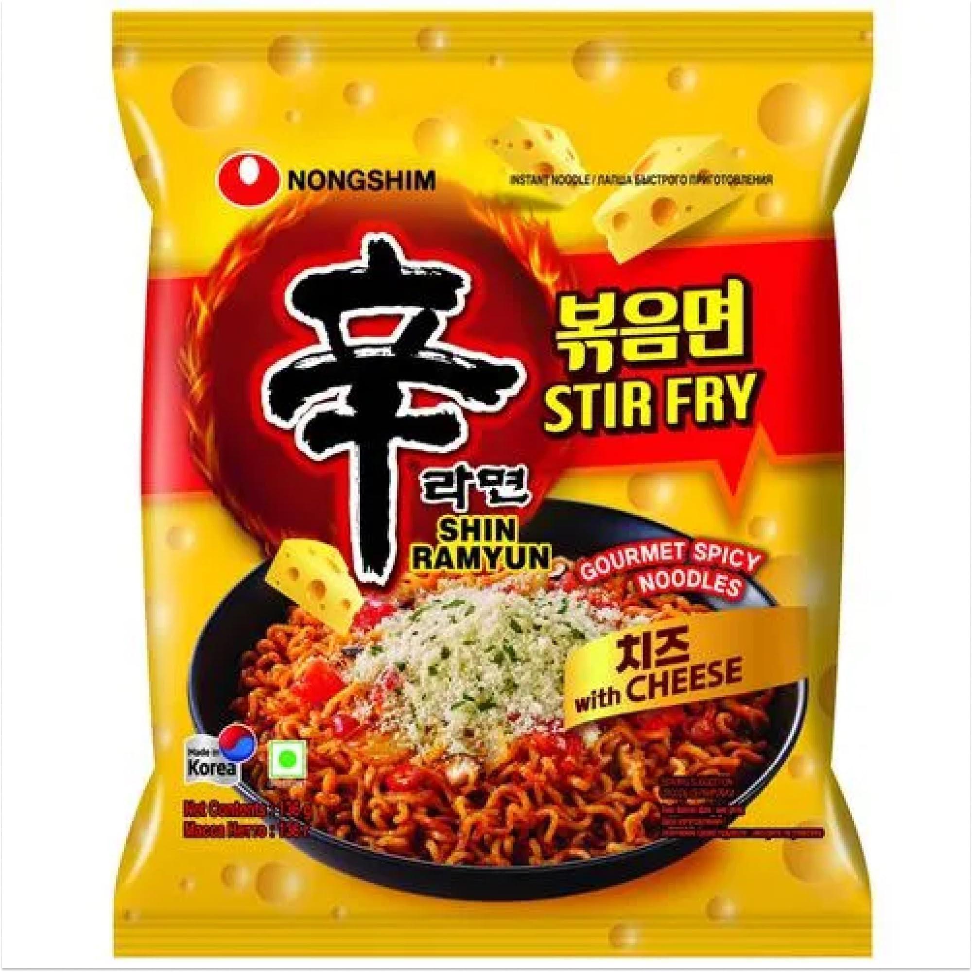 Nongshim Nongshim Shin Ramyun Stir Fry Gourmet Spicy Noodles with Cheese, 4.8 oz 136 g