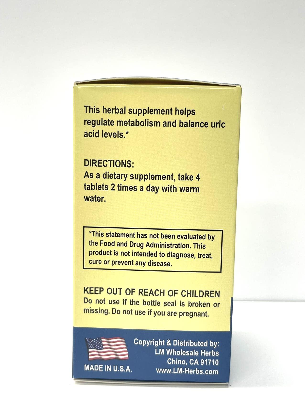 Lao Wei Niao Suan Ping Herbal Supplement Helps Promote Healthy Uric Acid Levels 60 Tablets 500mg/each Made In USA