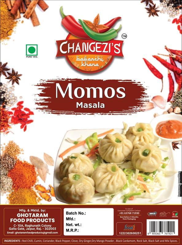 CHANGEZI\'S bawarchi khana Changezi\'s Chinese Momo Masala Mix Masala Powder/Easy & Ready to Cook Exotic Spice Blend/Delicious, Flavourful & Aromatic Momos Masala Masala | Tastemaker Rich Momo Masala Mix-240Gx2Pk