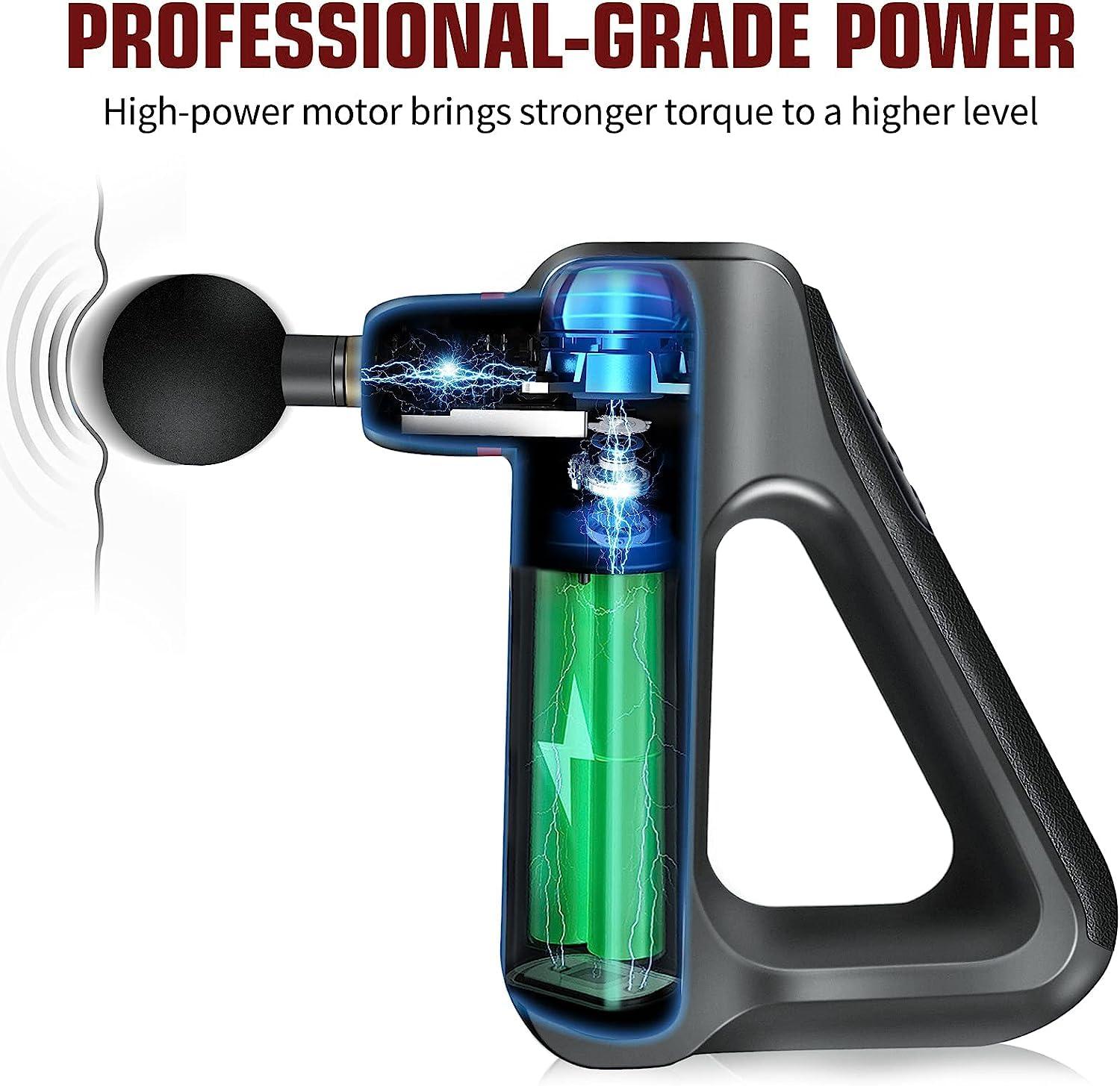 KIYO KIYO Blueidea 32 Speed Massage Gun | Type-C Charging | Full Body Deep Muscle Massager (Blue)