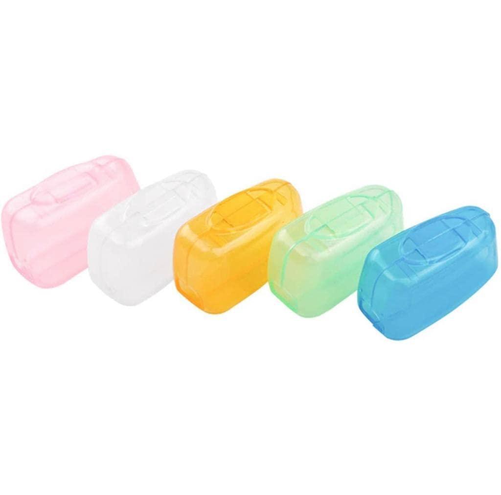 CELLEBII CELLEBII Plastic Antibacterial Hygiene Toothbrush Cover Head Caps Holder Pack Of 5 Pieces Toothbrush Case, Multicolour