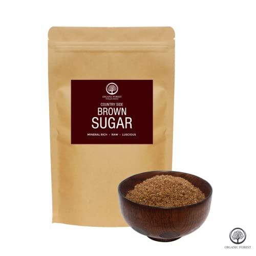 Organic forest Organic Forest Country Side Brown Sugar Mineral Rich And Raw Luscious Sugar 100 % Natural Brown Sugar Standard Zip Lock Pack Of 2000 Gm (1 kg (Pack of 2))