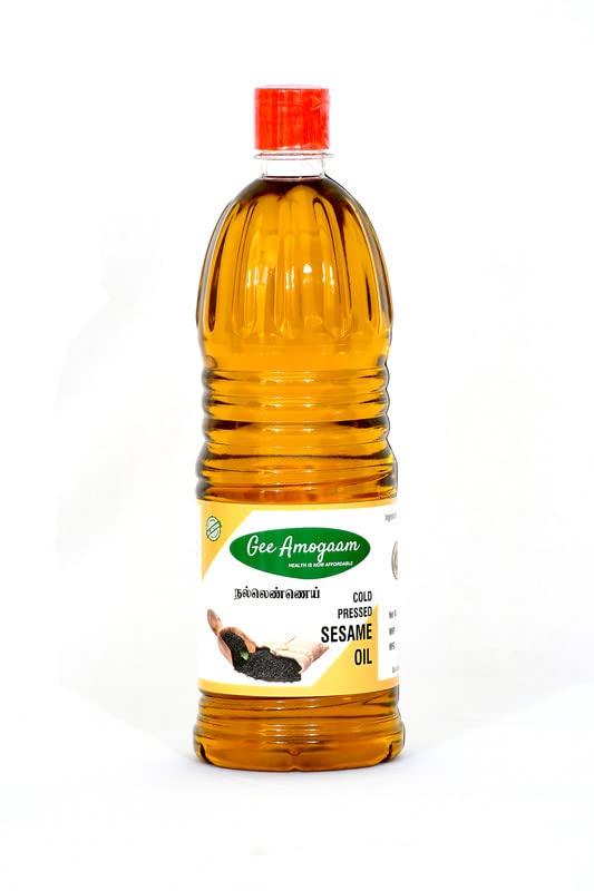 Gee Amogaam Gee Amogaam Cold Pressed Sesame Oil | Sesame Oil | Sesam Oil for Cooking | Chemical Free - 1L
