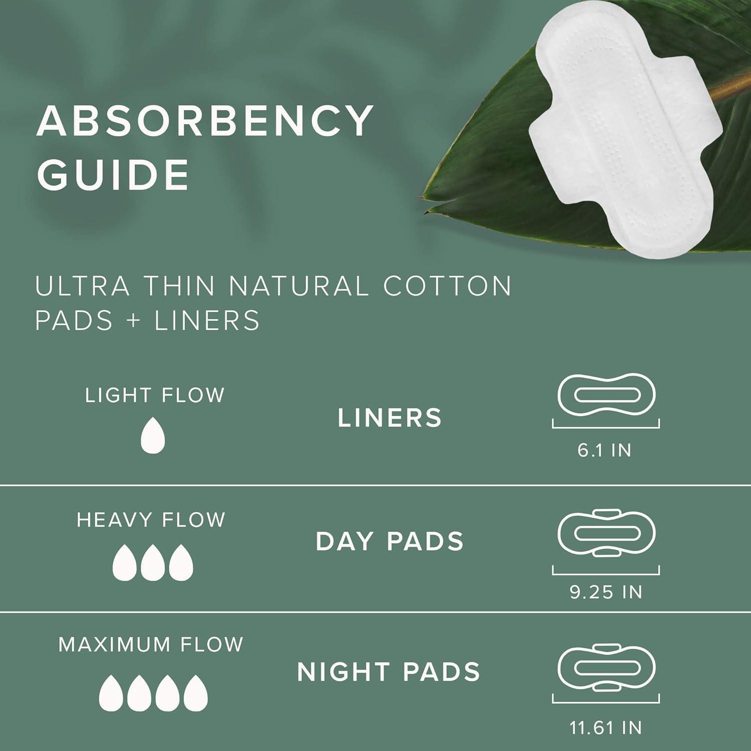 Veeda Veeda Ultra Thin Super Absorbent Day Pads are Always Chlorine Pesticide Dye and Fragrance Free Natural Cotton Sanitary Napkins, 14 Count