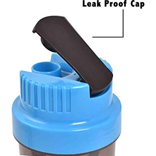 HAANS HAANS Cyclone Protein Gym Shaker Bottle 500 ml, Pack of 2 (Grey & Blue)