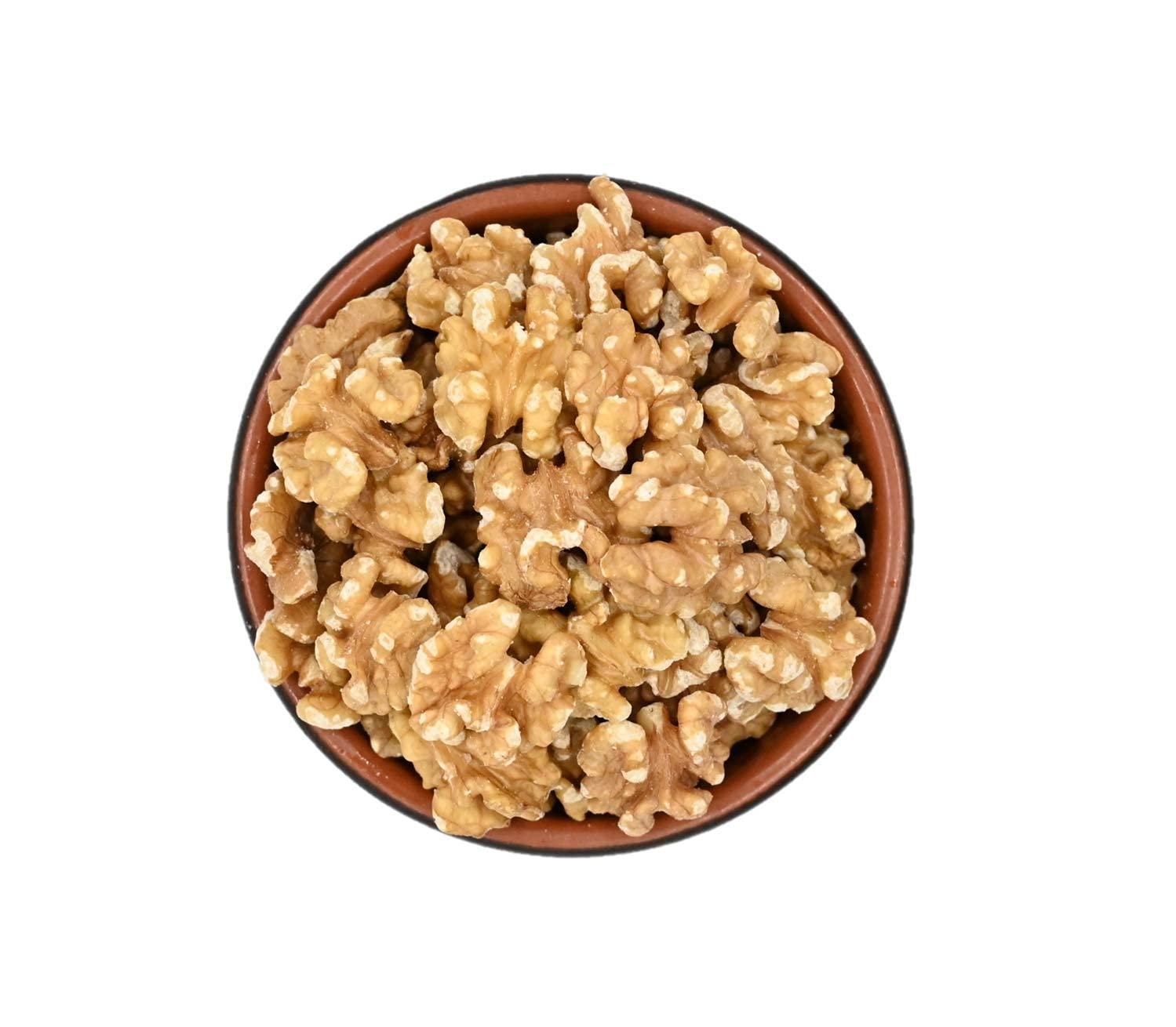 ENGLISH NUTS-THE DRY FRUITS HOUSE ENGLISH NUTS ORGANIC EXTRA LIGHT BROWN HALVES WALNUT KERNLES AKHROT GIRI 500 GRAMS