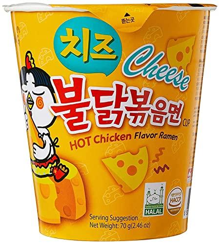 Sam Yang Sam Yang Cheese Hot Chicken Flavour Raman Cup Noodles, 70mg*1 Pack (Pack of 1) (Imported)