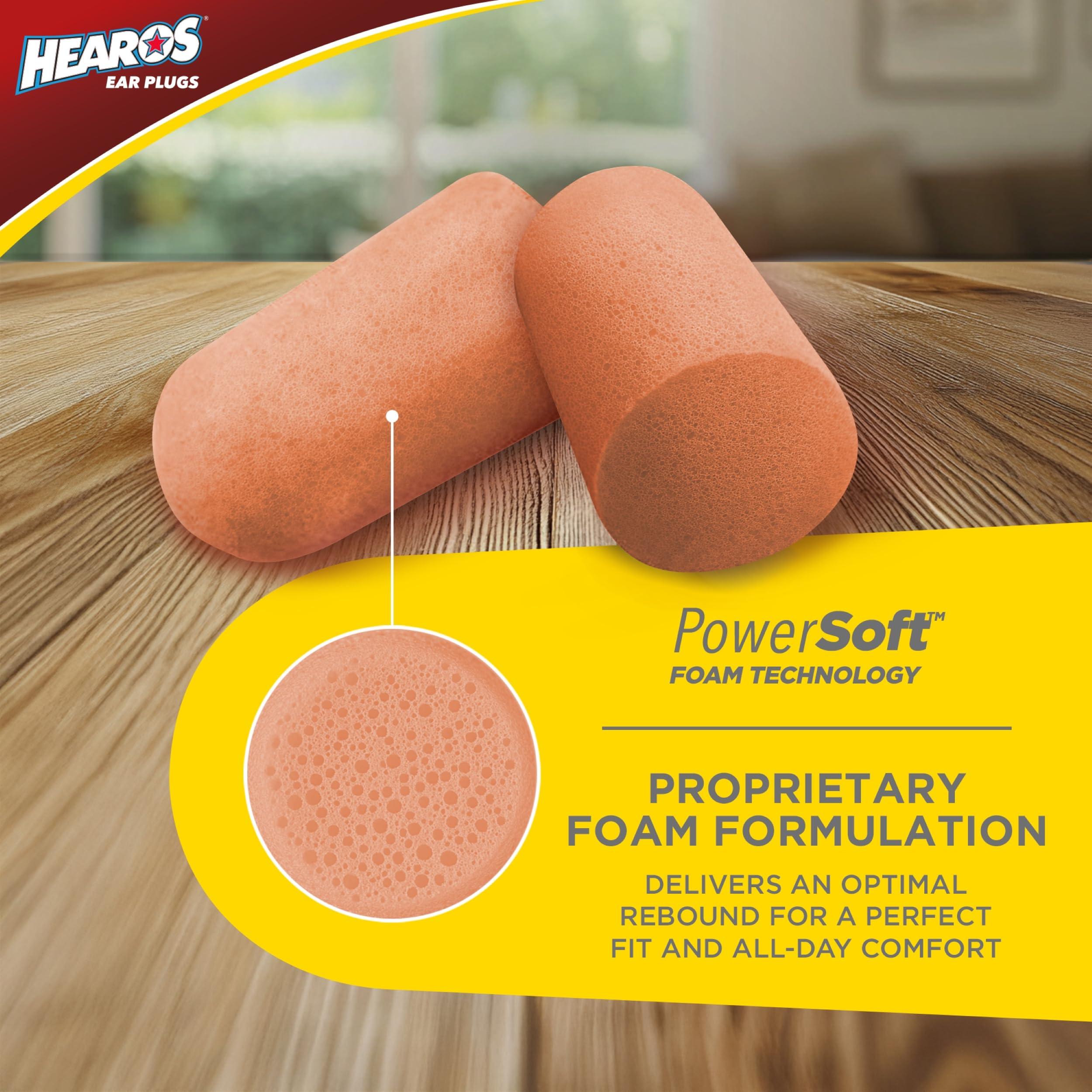 HEAROS HEAROS Ultimate Softness Series Ear Plugs, Beige, 56 Pair