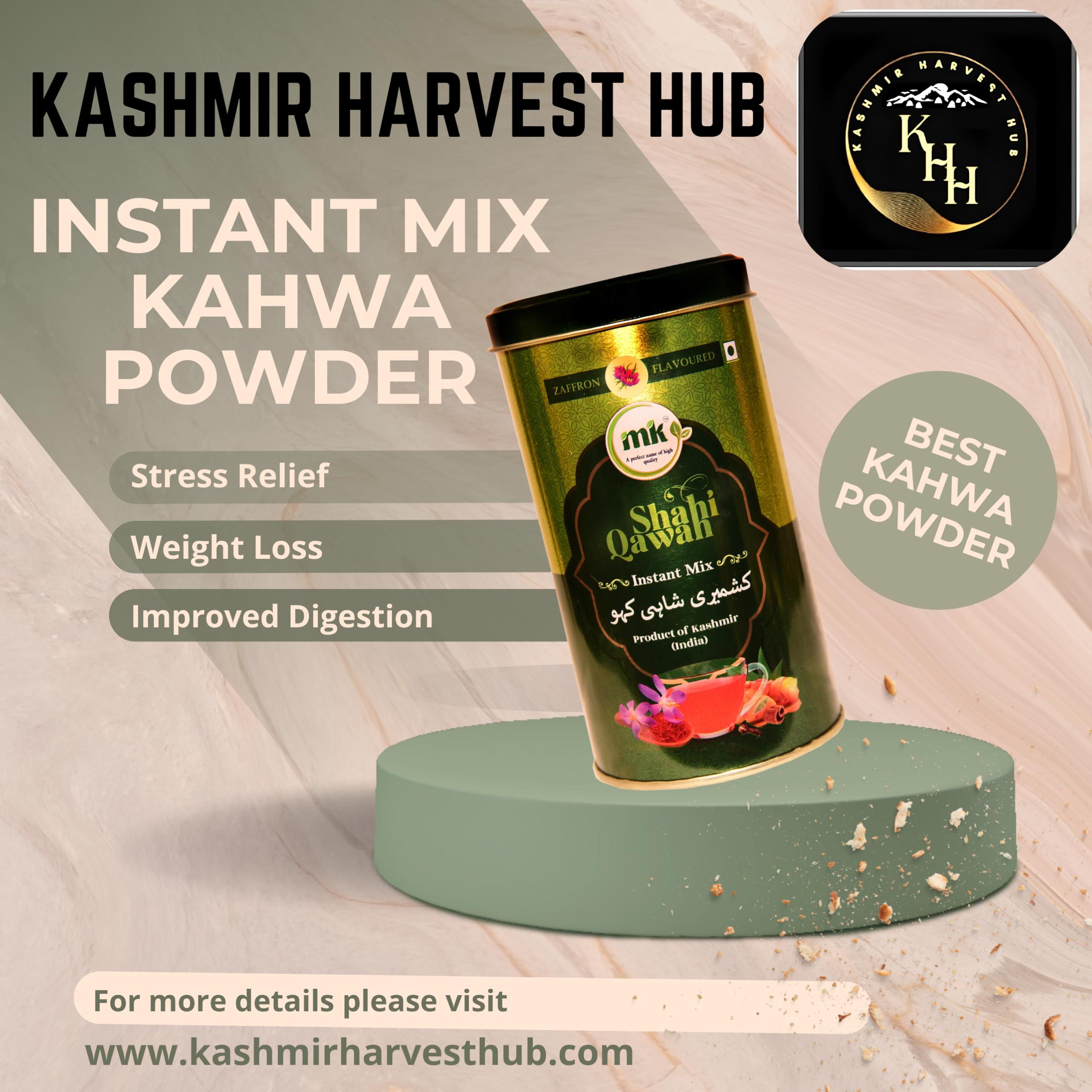 KASHMIR HARVEST HUB Kashmir Harvest Hub Kashmiri Shahi Kahwa (Qawah) | Instant Mix | Pure Herbal Tea | Detoxifies Body | Natural & Premium | Authentic -150g
