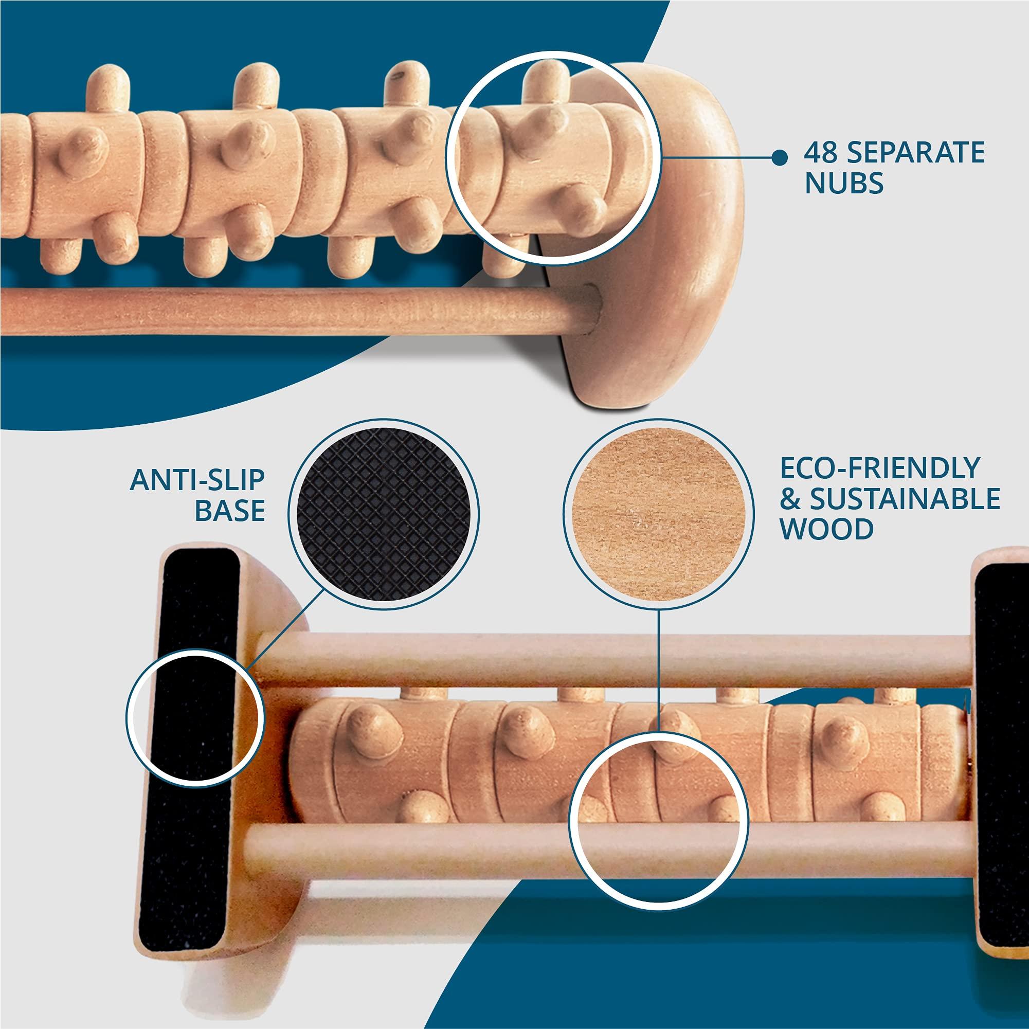 TheraFlow TheraFlow Deep Tissue Acupressure Foot & Heel Massager Roller (Dual Foot) - Reflexology Tool For Myofascial Release & Trigger Point Acupressure