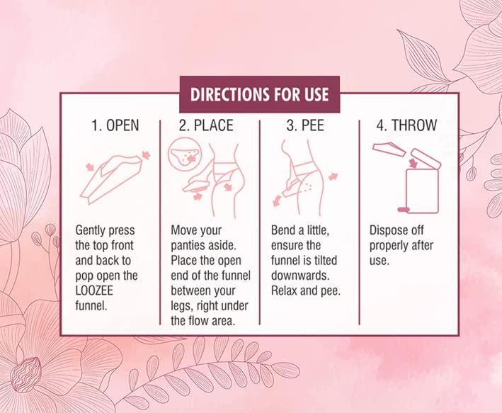 Loozee Loozee - Disposable Female Urination Device Pack of 48 Pee Funnels