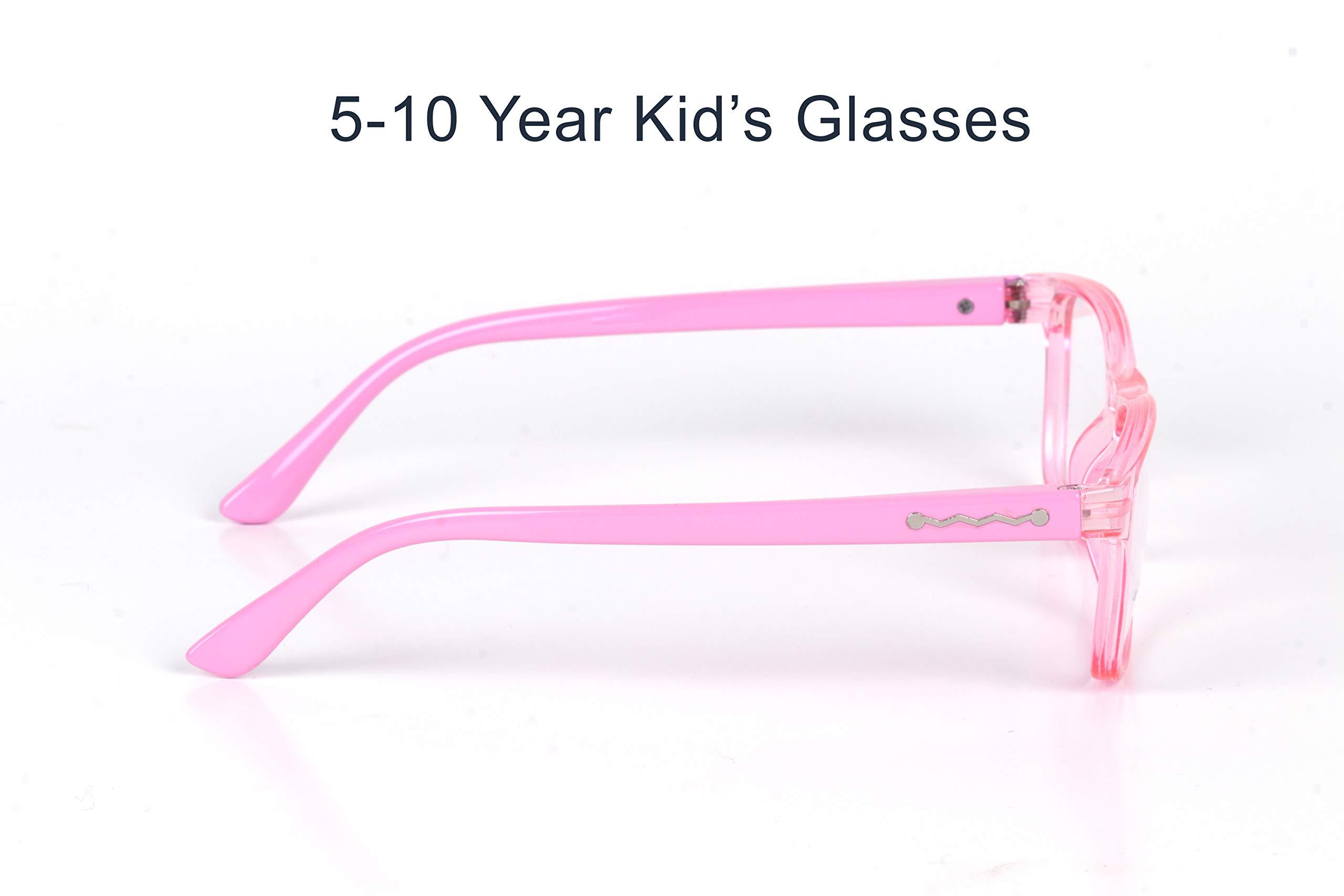 IMPLICIT Implicit Blue light Blocking Computer Glasses for kids Zero Power Spectacles With Anti Glare Glasses for UV & Eye Protection & Anti Eyestrain For Age 5-10 Years Girls and Boys (Pink)